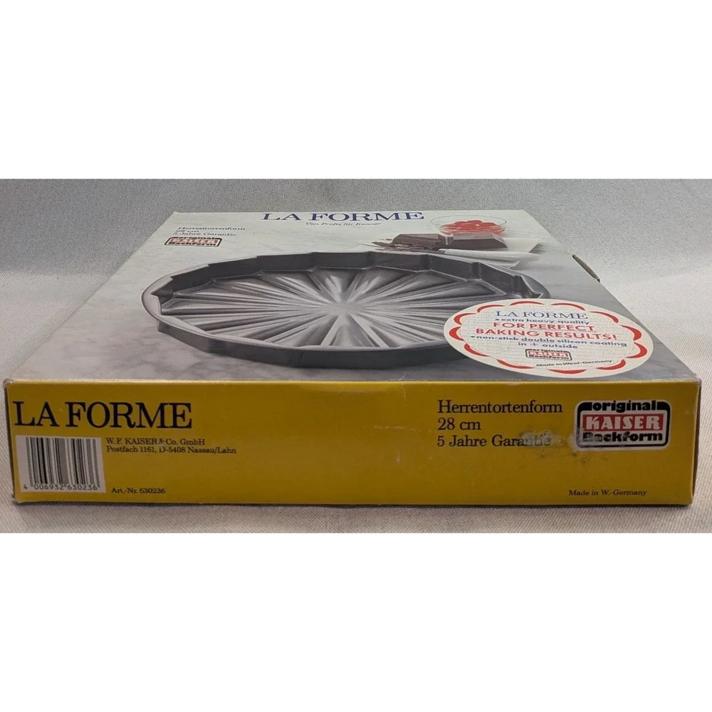 Kaiser La Forme Flan Case Pan 28cm Gray New West Germany Herrentortenform 630236